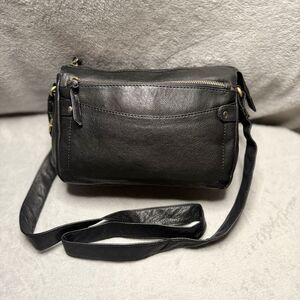 Great American Leather Works Black Pebbled Crossbody Zip, Multi Pocket Organizer